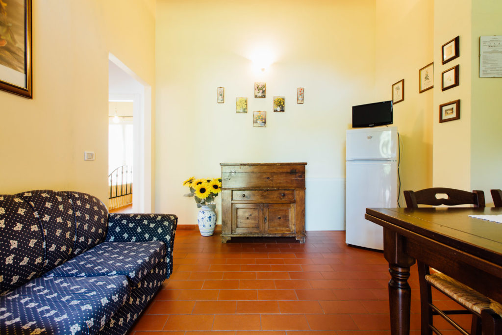 Soggiorno Appartamento La Ginestra dell'Agriturismo Grosseto Piscina Agriturismo La Quercia